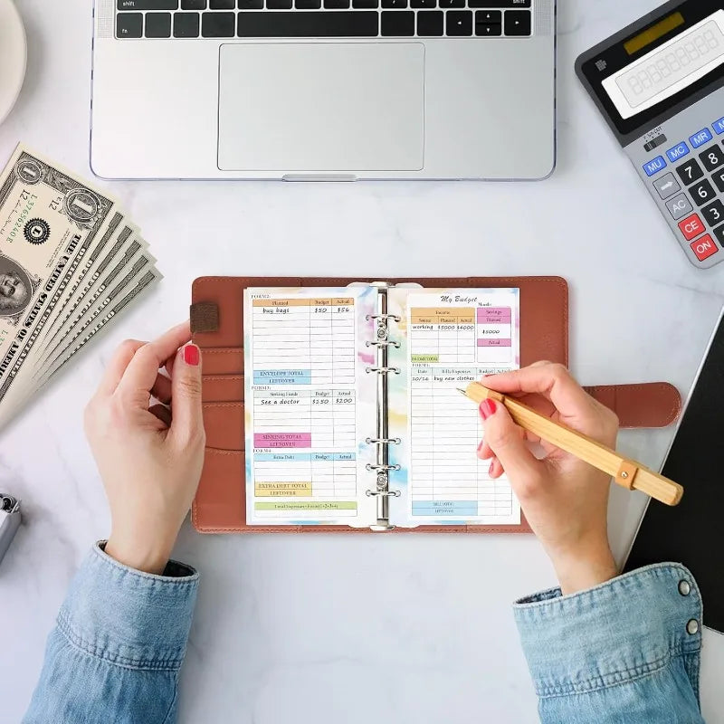 A6 Loose Leaf Notebook Refill Spiral Binder Inner Page Budget Page Weekly Monthly Inside Paper Stationery