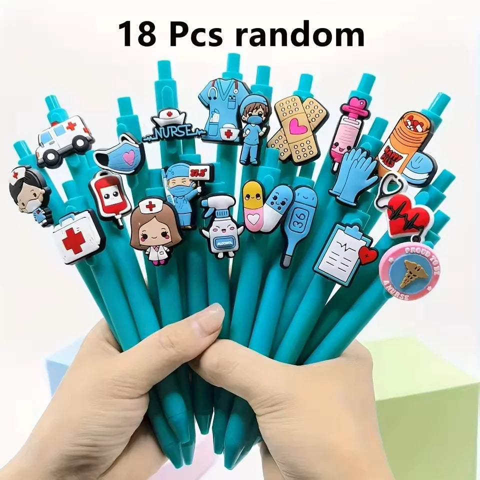 6/12/18 Pcs Nurse Doctor Writing Gel Pens Medical Record Pens Nurses Day Gift Randomized Style Great for nurses