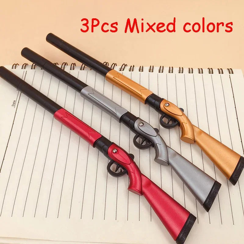3Pcs Creative Toy Gun Gel Pen Jedi Survival Weapon 0.5MM Pen Black Ink Stationery School Office Supply Promotional Gifts